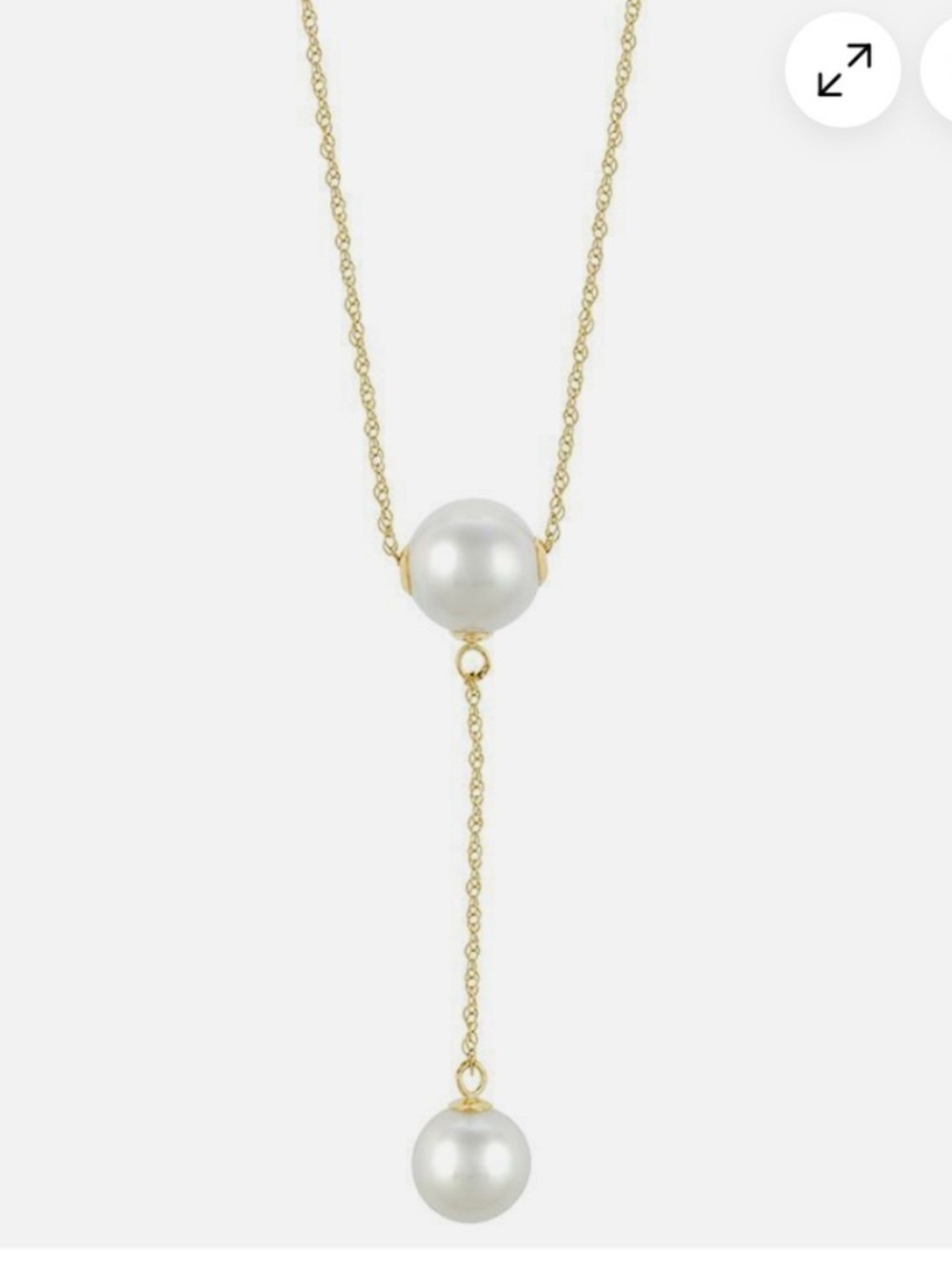 Effy 14k yellow Gold Pearl Drop Y-Necklace - White Pearls